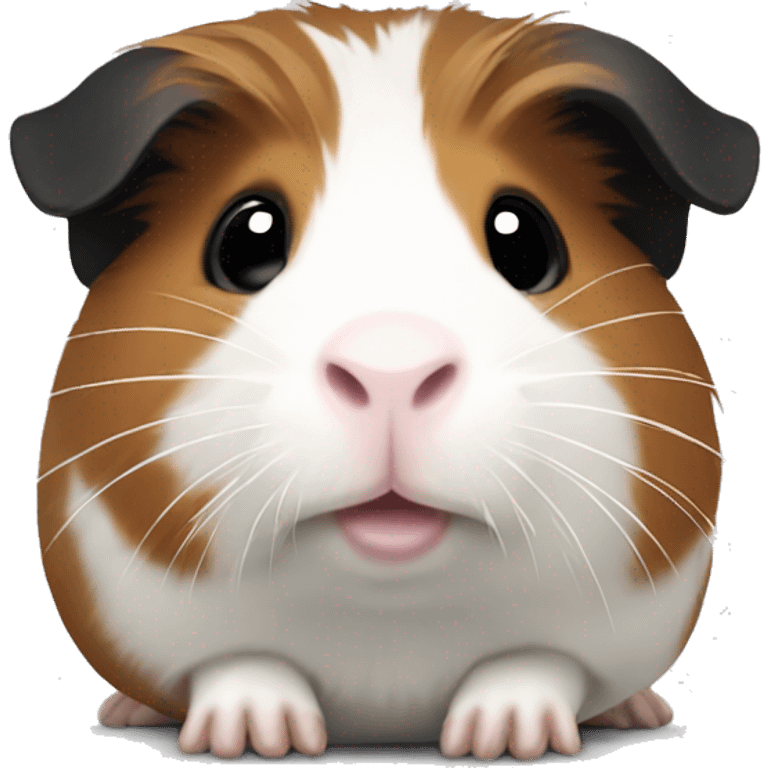 Guinea pig with white, black and brown emoji