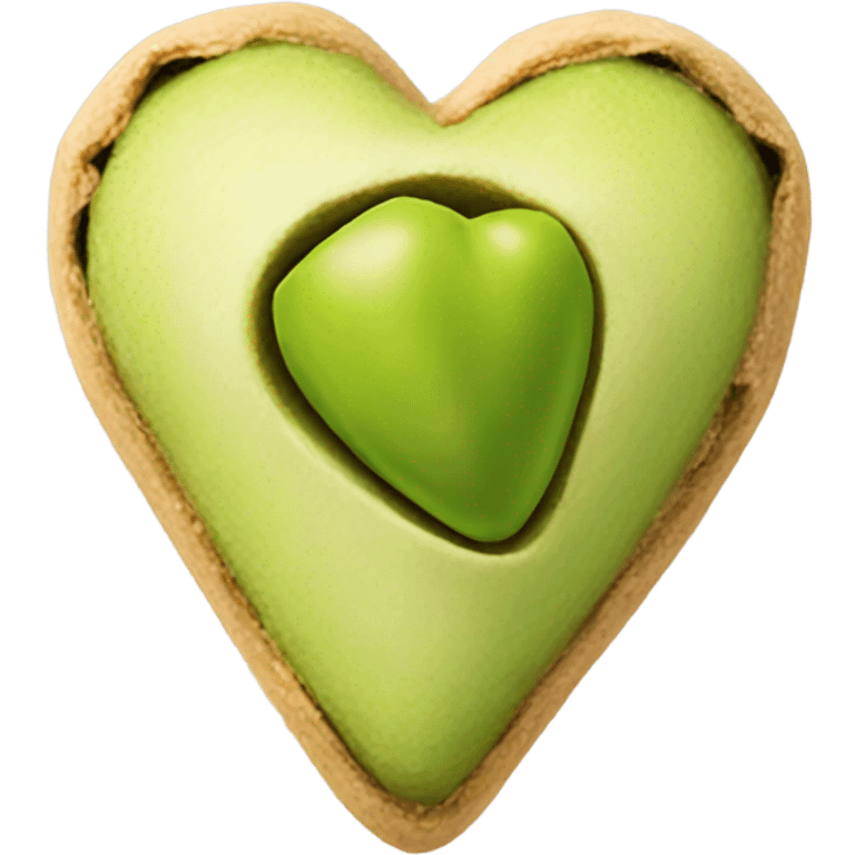 pistachio heart  emoji