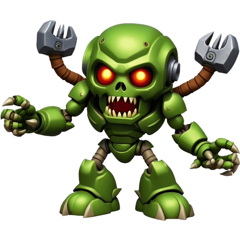 3D, cinematic ultra detailed 32k HD Doom srhoom in pvz 1 emoji