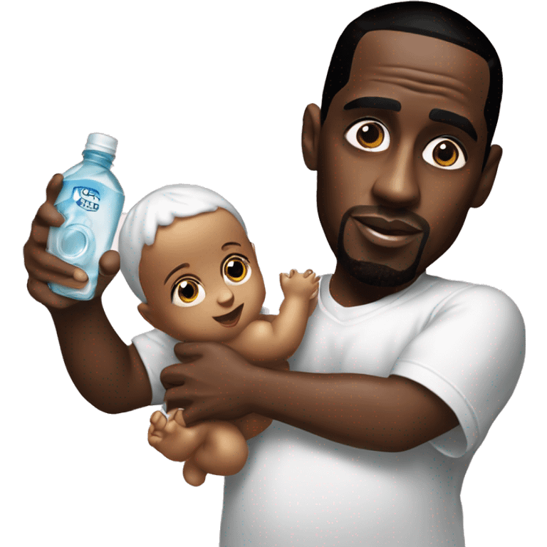 p diddy holding baby oil emoji