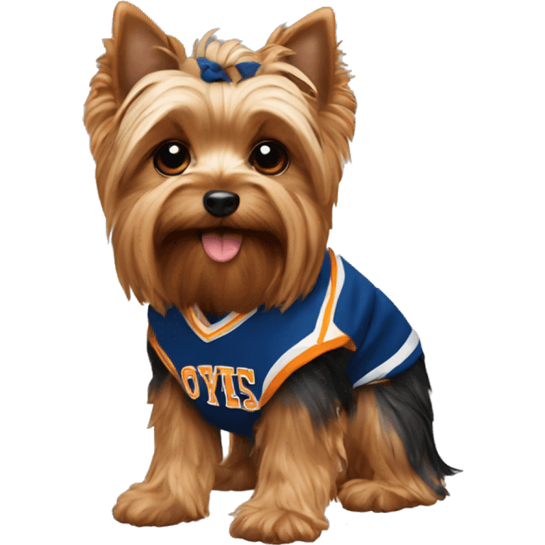 Yorkie in basketball uniform  emoji