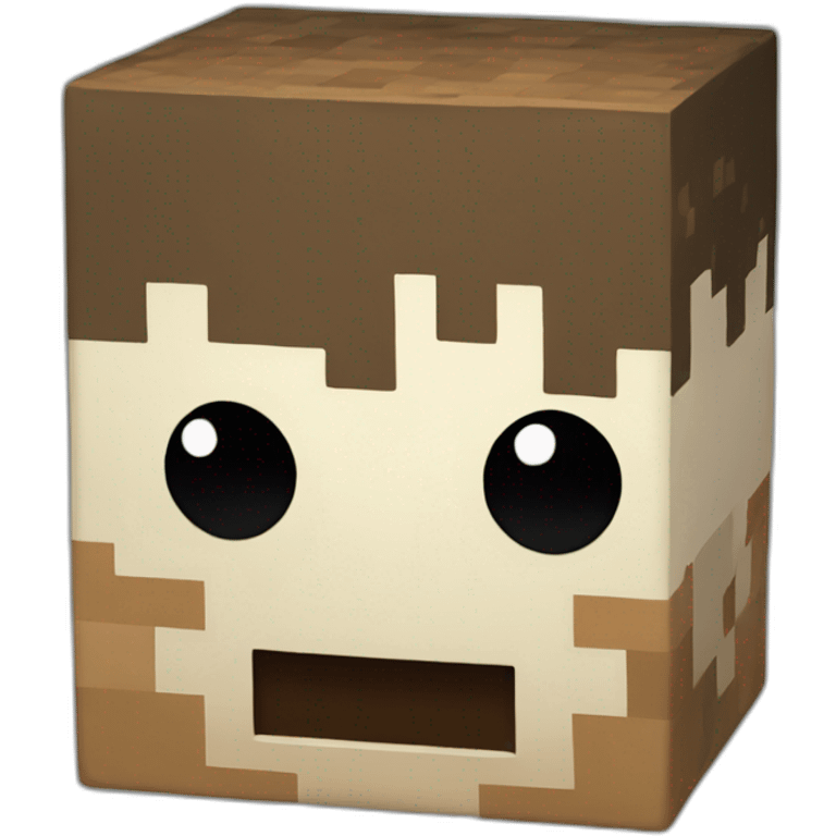 A minecraft dirt block emoji