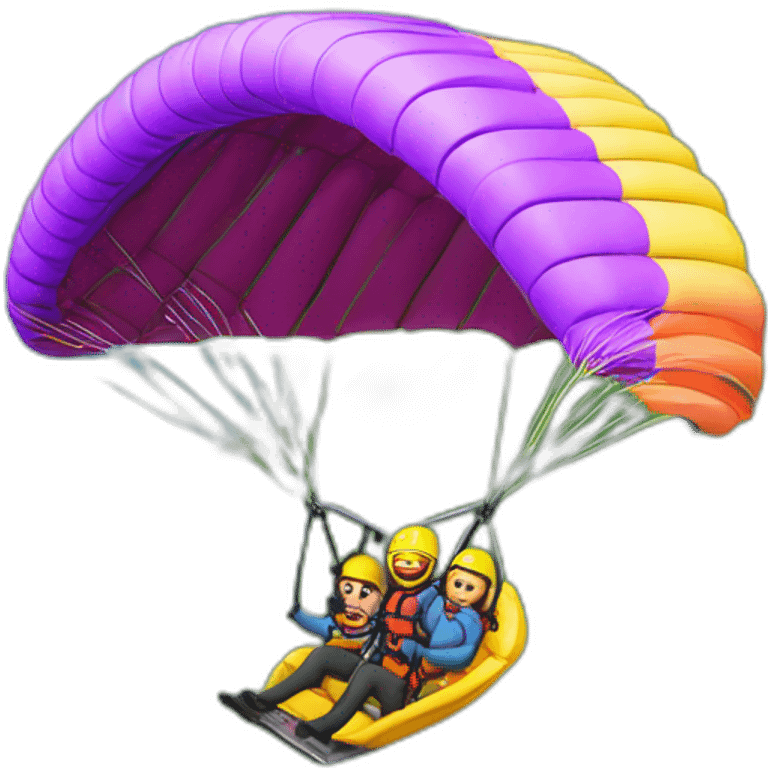 Parapente tandem chocando los puños emoji