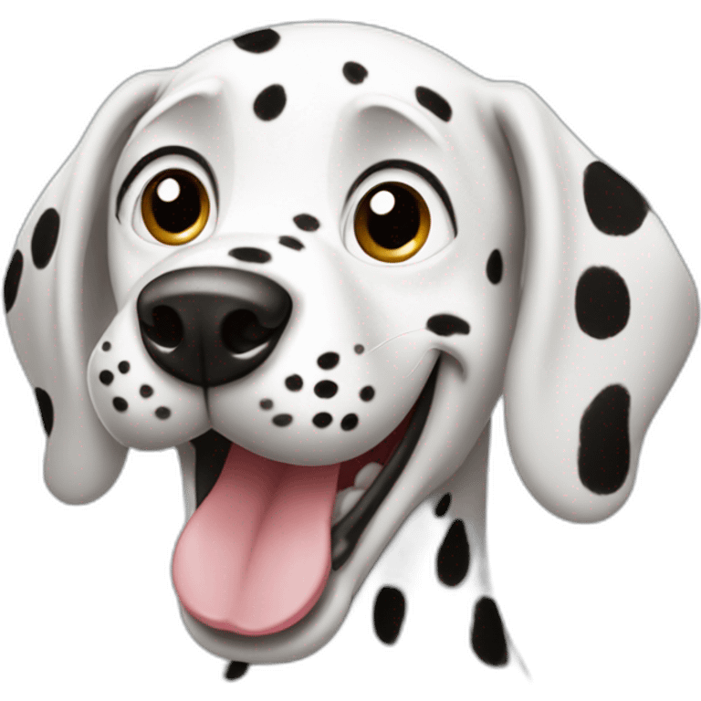 Happy dalmatian face emoji