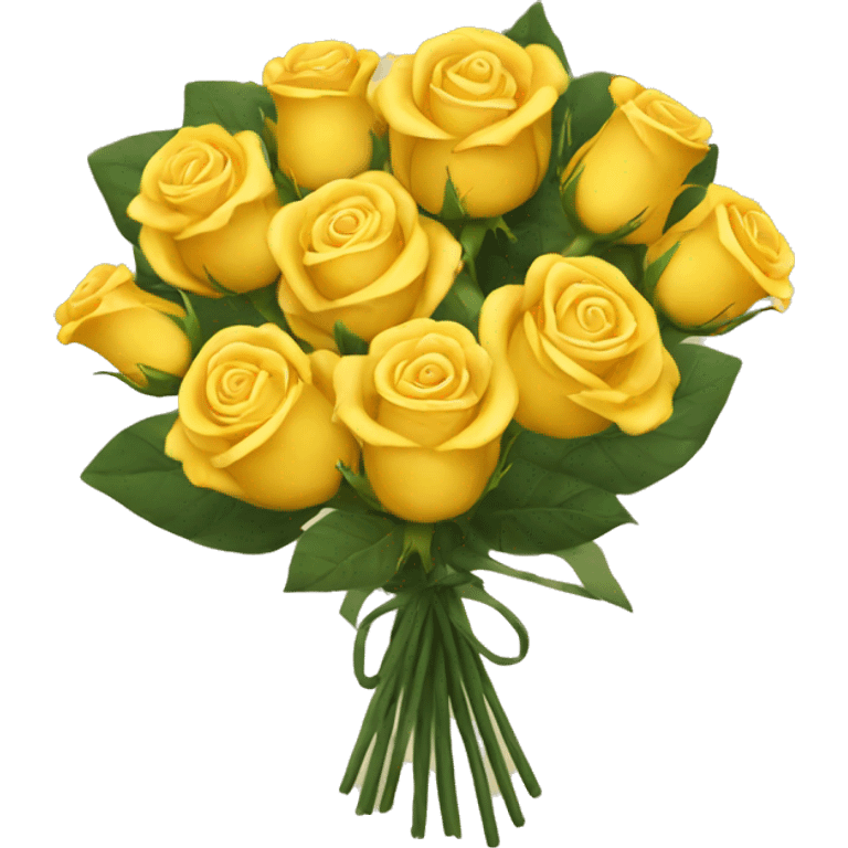 Yellow rose Bouquet  emoji