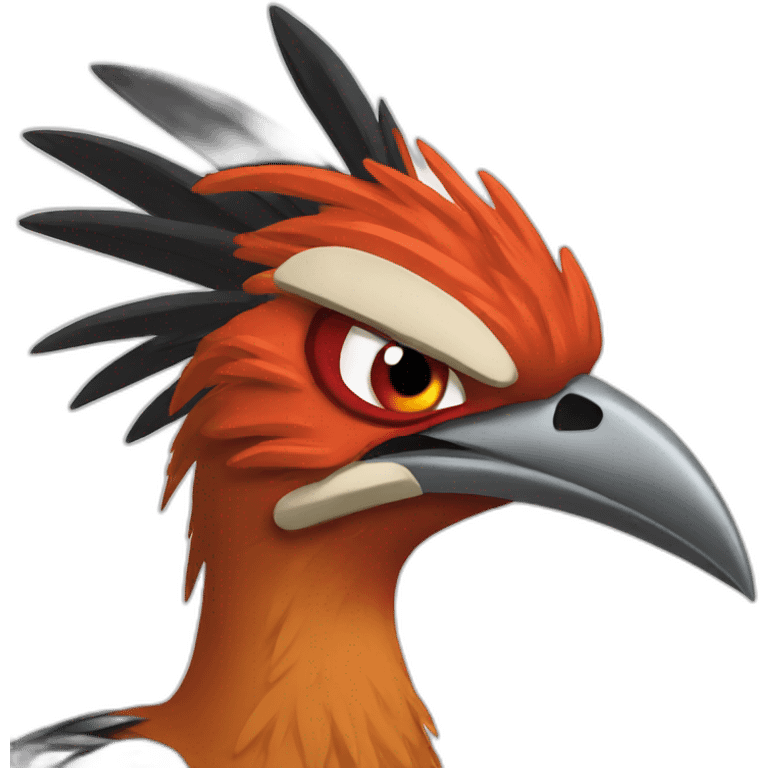 angry roadrunner red head emoji