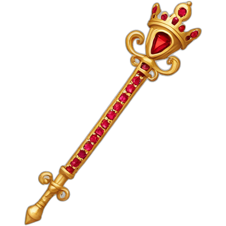 king sceptre with red diamonds emoji