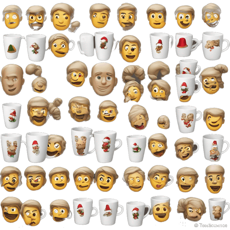 Tasse avec un père noël emoji