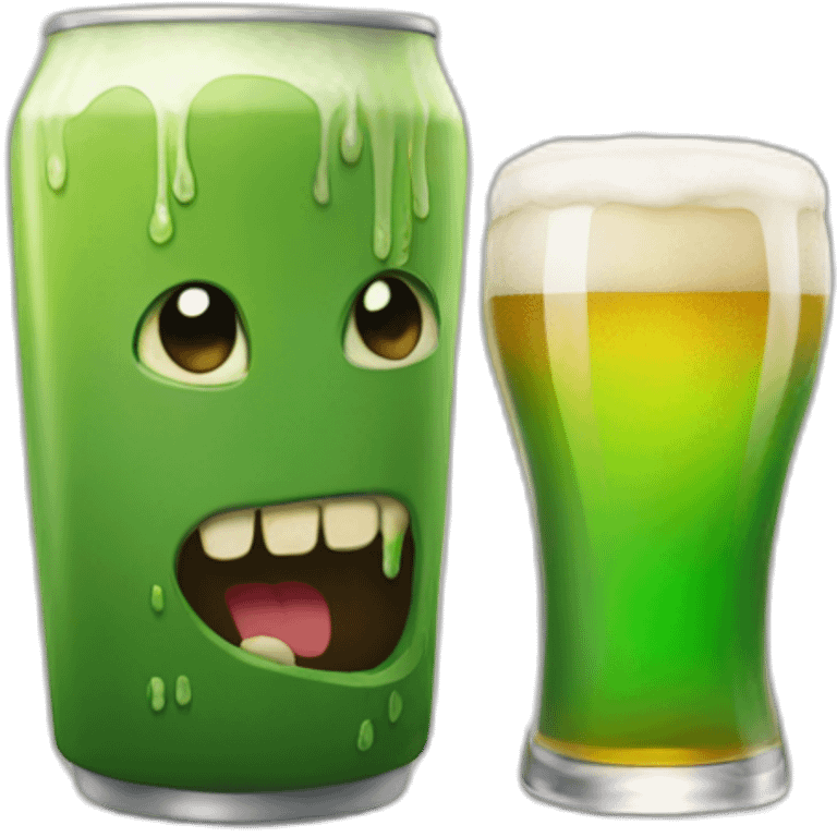 Creeper drink a beer emoji