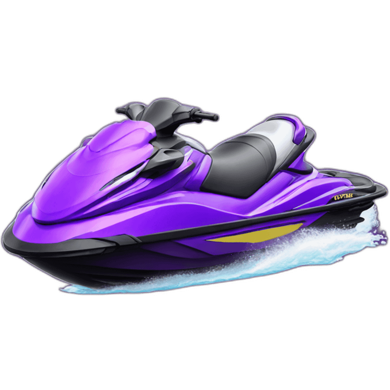 Purple  jet ski emoji