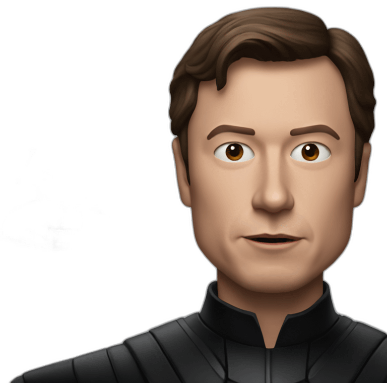 darth vader with the face of elon musk emoji