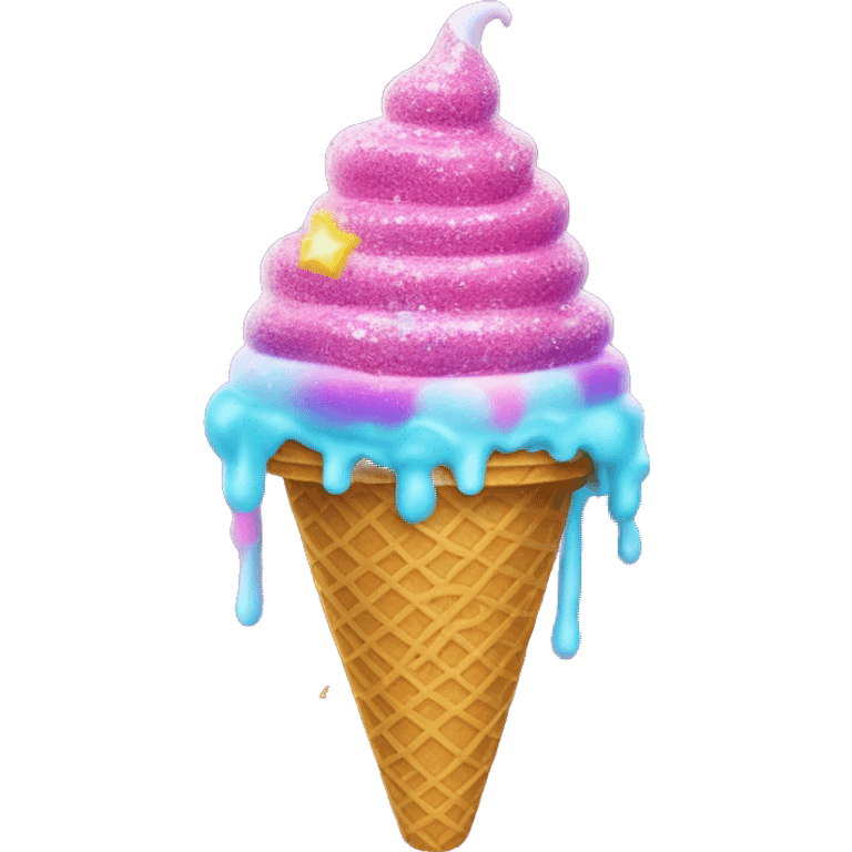 lisa frank sparkle ice cream emoji