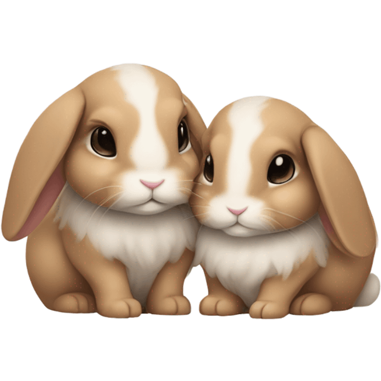 Bunnies in love emoji