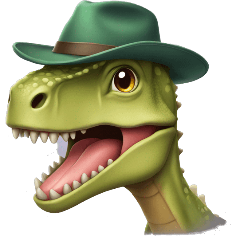 Dino with Christian hat  emoji