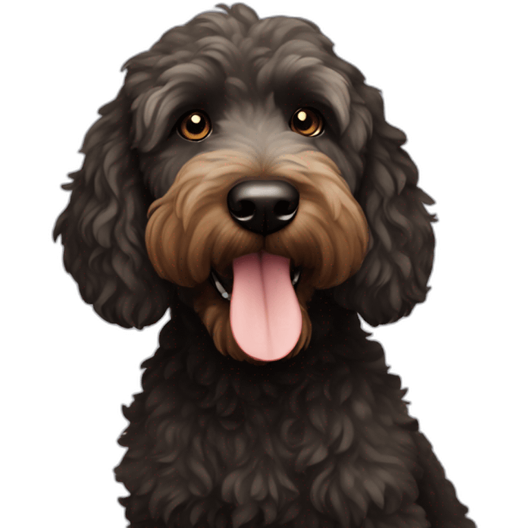 black goldendoodle emoji