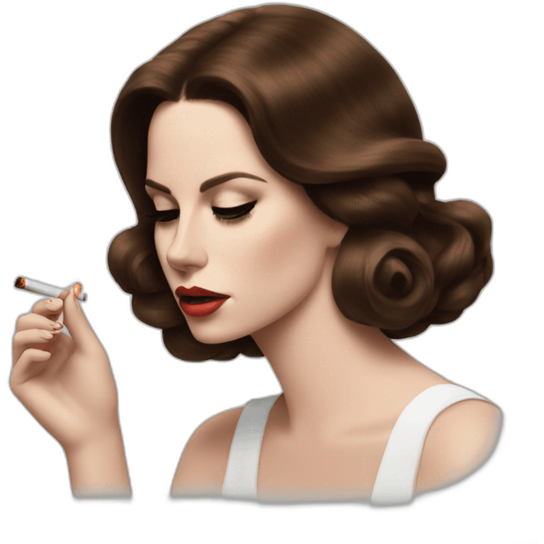 Lana del Rey smoking cigarettes emoji