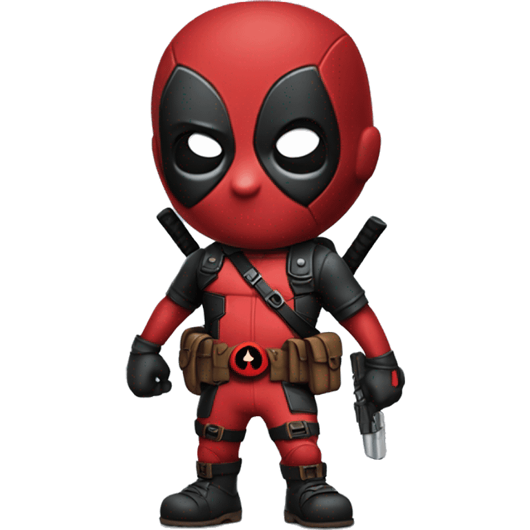 Cute deadpool character full body emoji