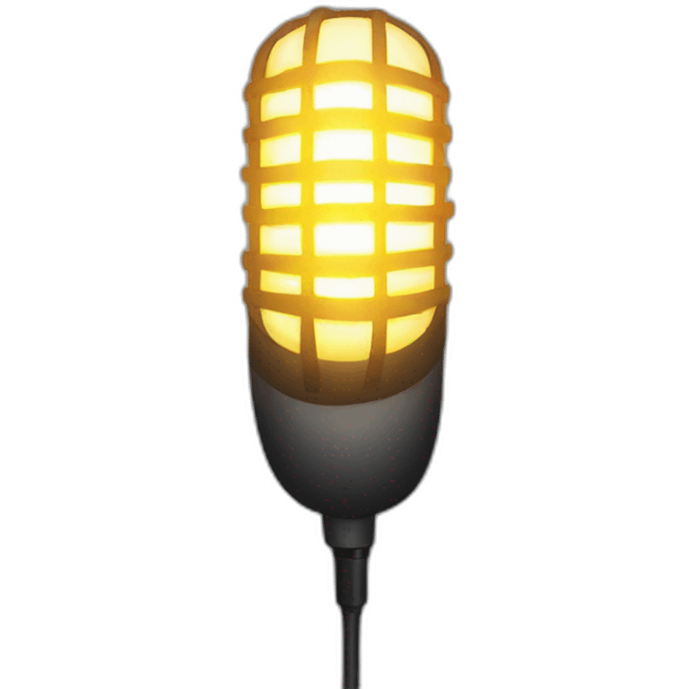 Glowing mic emoji