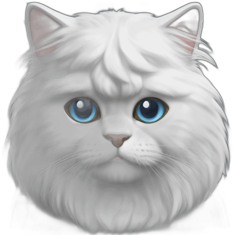 Persian cat smurf emoji