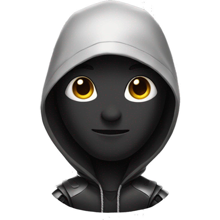 robot with black hoodie emoji