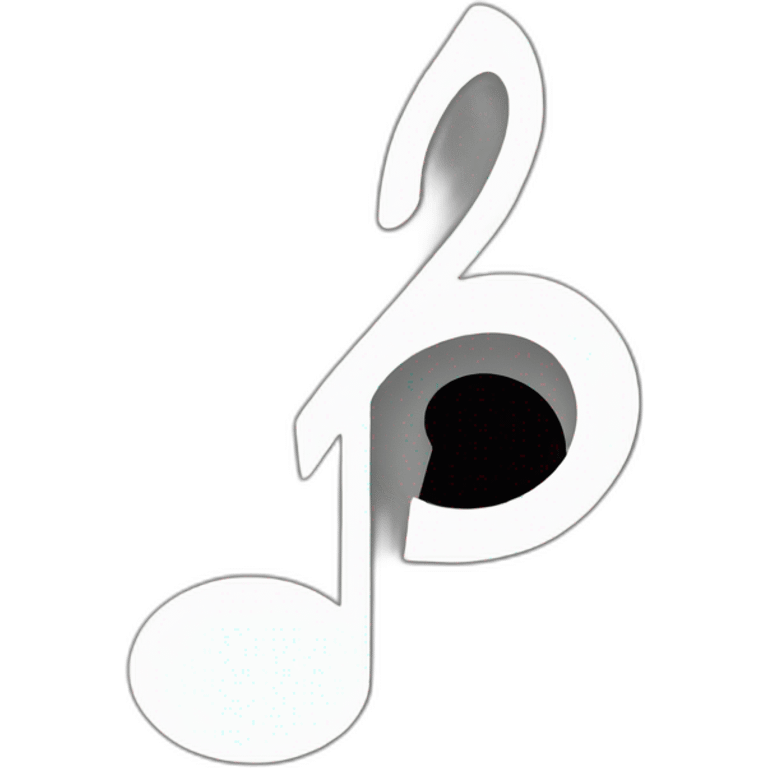 music symbol in white emoji