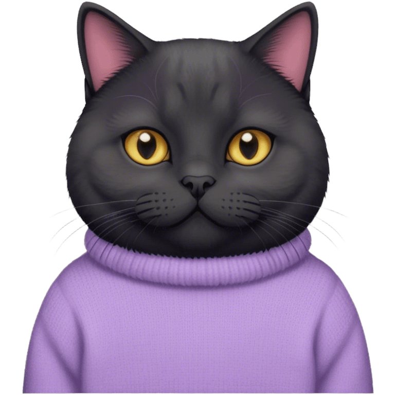 black british cat in pastel sweater emoji