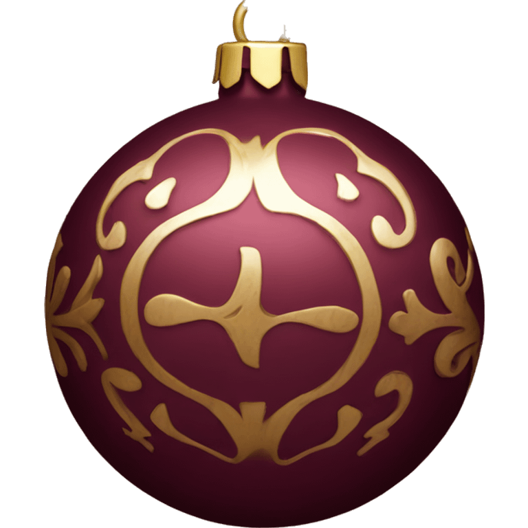 Antique Burgundy colored ornament emoji