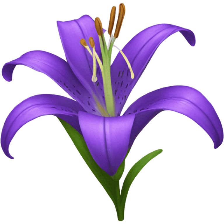 Purple lily flower emoji