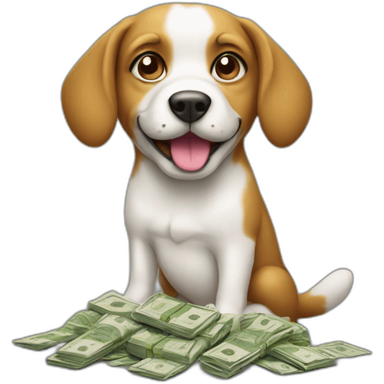 dog with money emoji