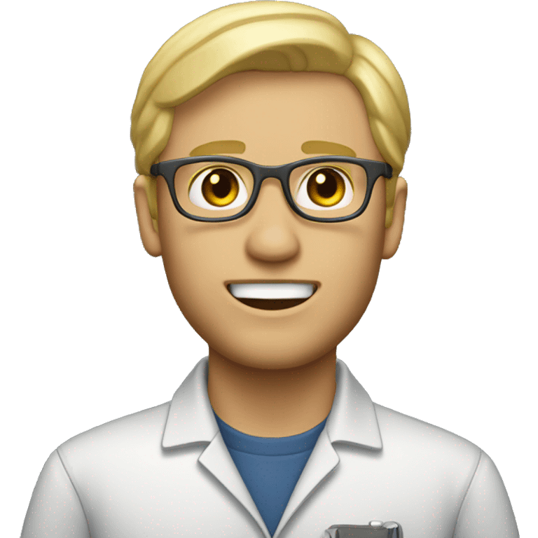 Dirty blonde male geophysicist  emoji