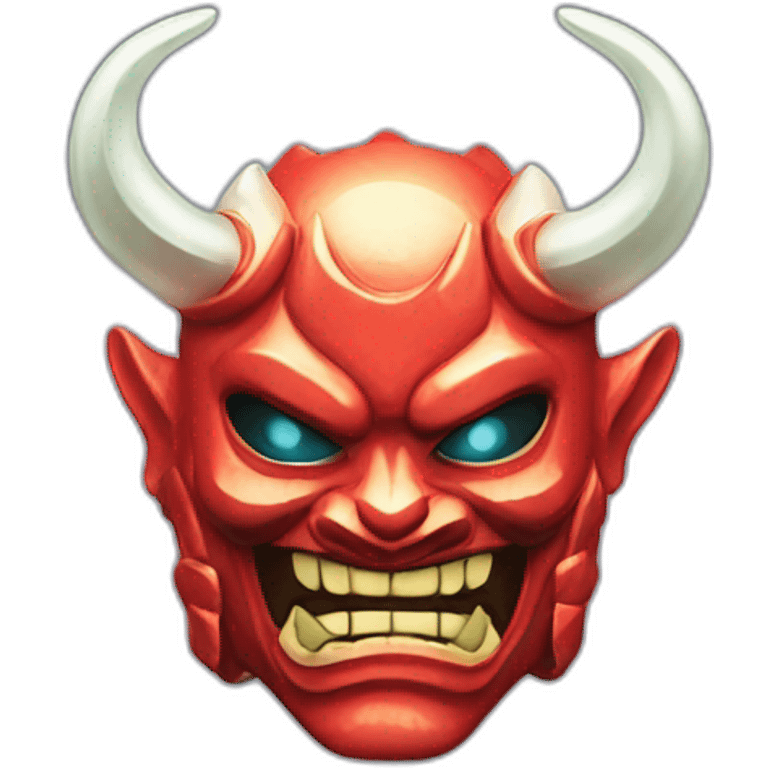 crystal japanese oni mask emoji