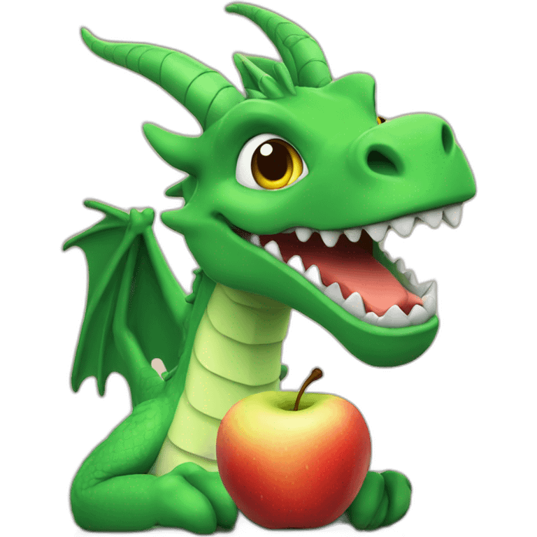 dragon eats apples emoji