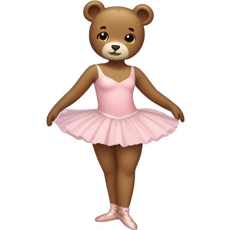 Un oso con un vestido de ballet emoji