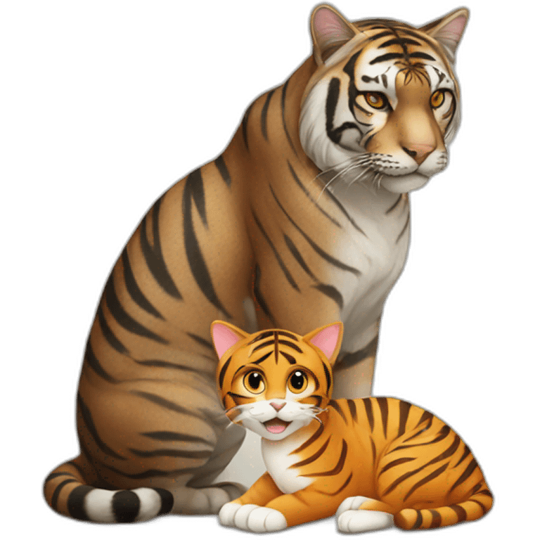 cat with tiger emoji