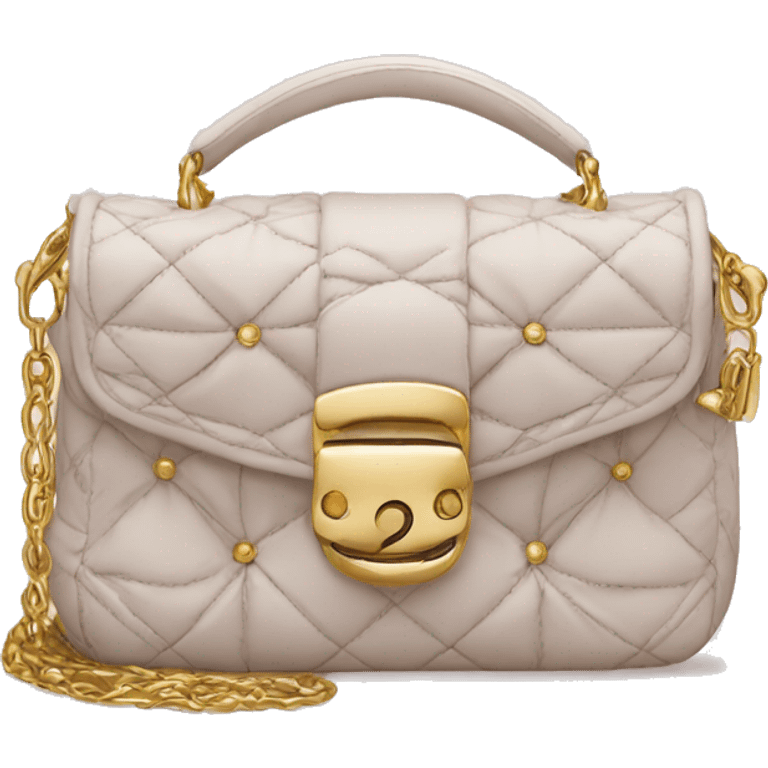 dior bag with gold accents  emoji