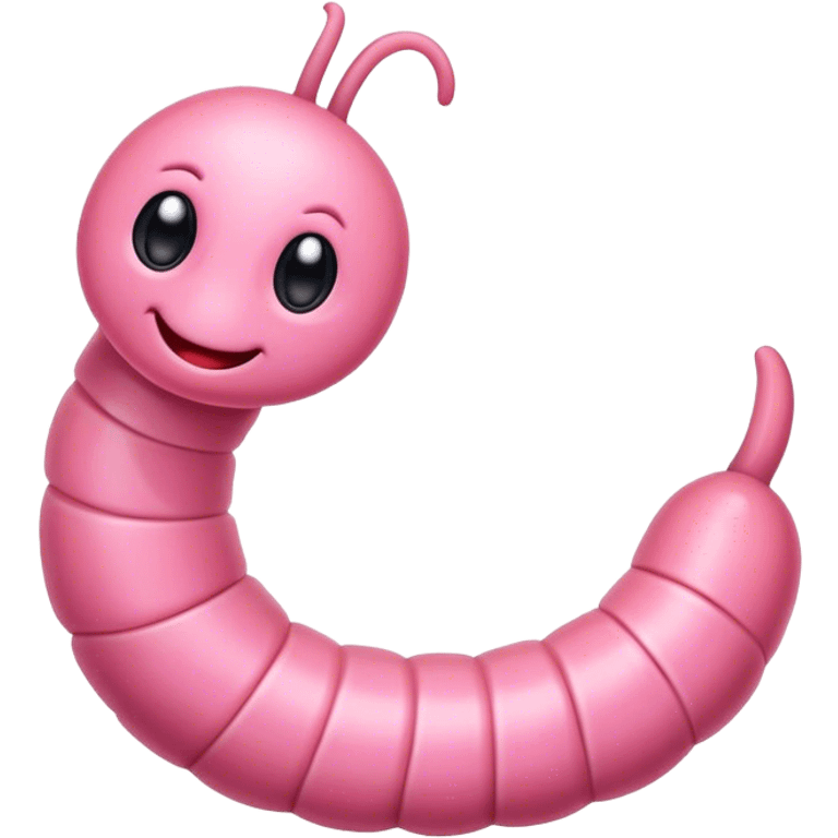 Cute pink worm  emoji