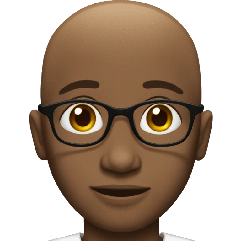 Black bald boy emoji