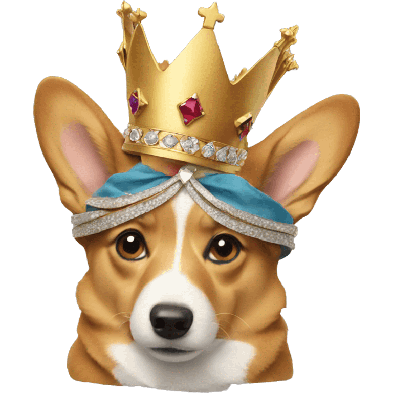 Corgi wearing a crown emoji