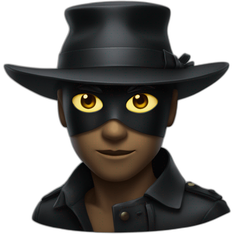 Chat noir avec un chapeau blan emoji