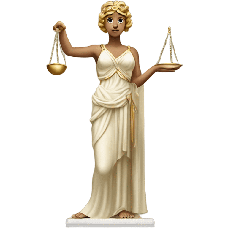 goddess Themis holding scale in her hand  emoji