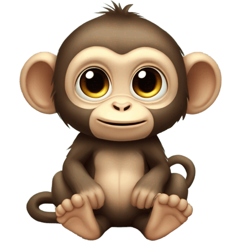 Cute monkey baby emoji