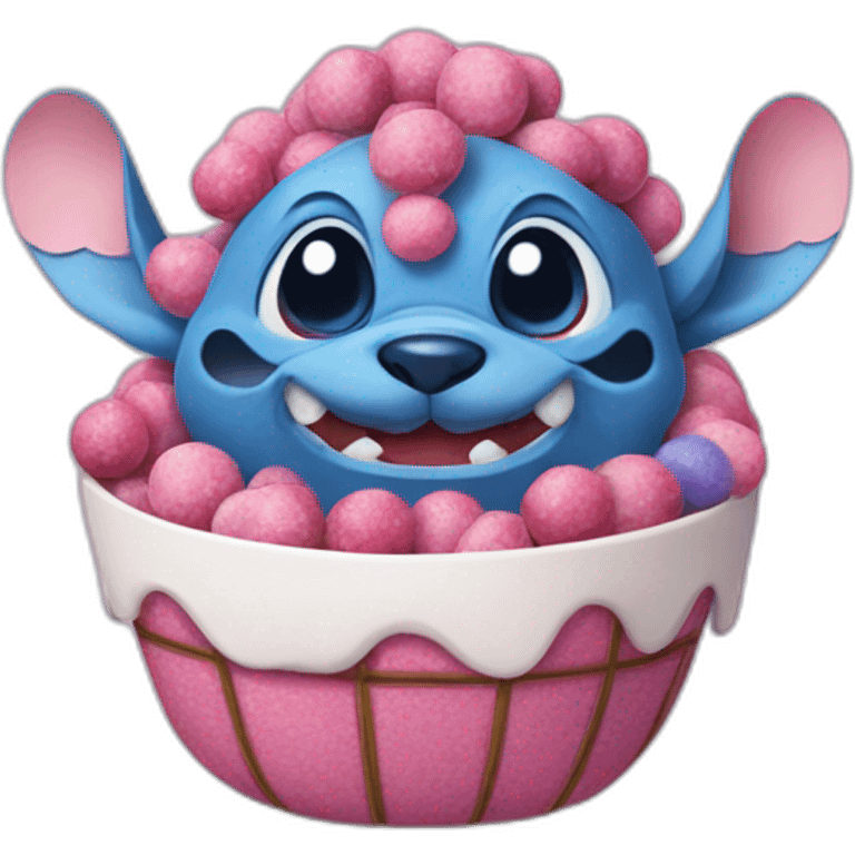 Stich qui mange des bonbons emoji