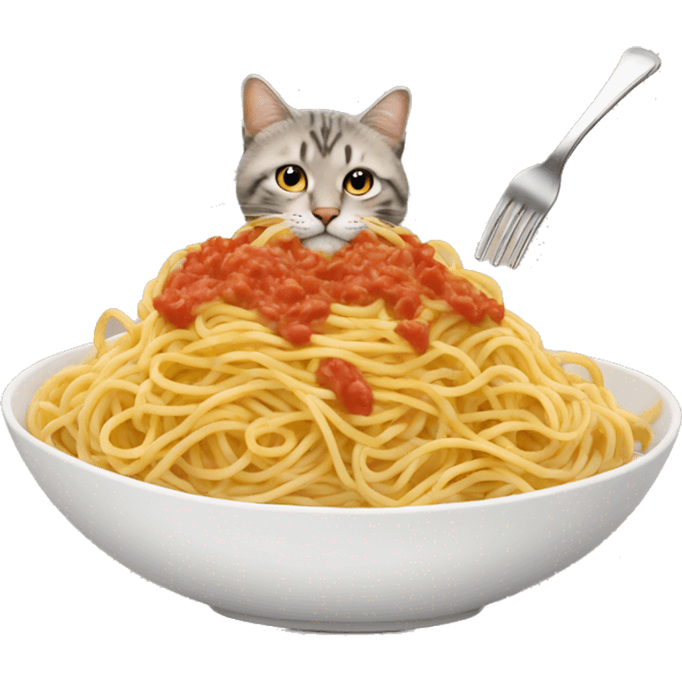 gatto che mangia spaghetti emoji