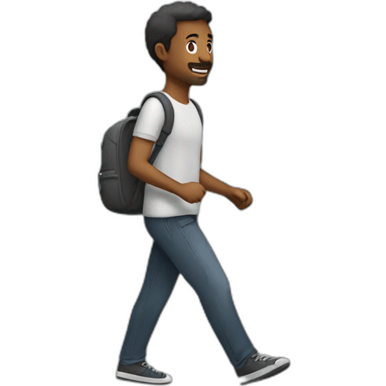 man walking on the monn emoji