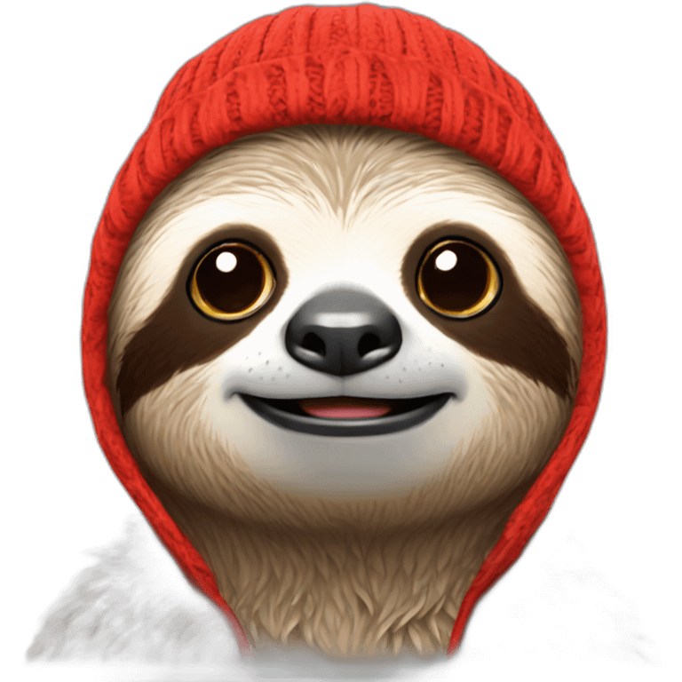 chilled-sloth-in-red-beanie-hat emoji