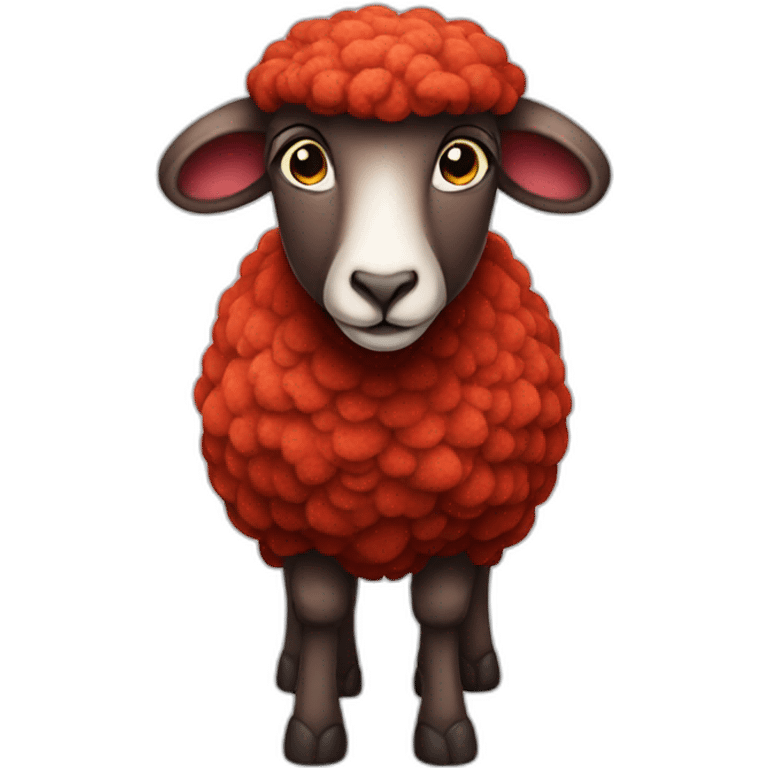 red sheep emoji