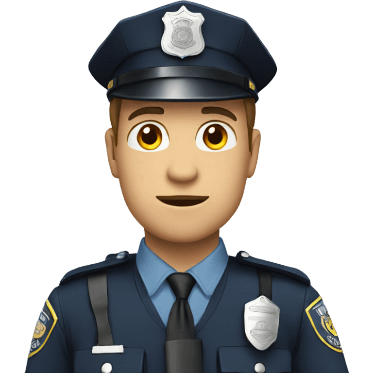 police man stop  emoji