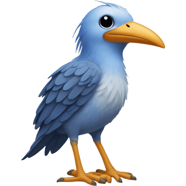 Bird with human toes  emoji