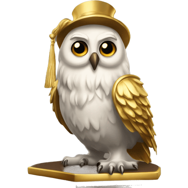 Dumbledore's owl gold lectern podium emoji