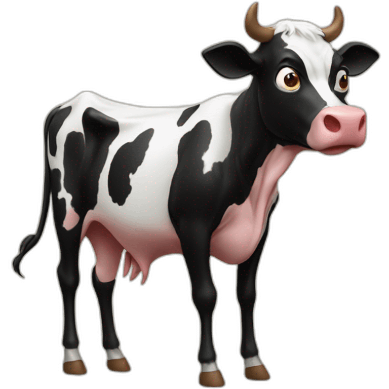 Spider-Man as a cow emoji